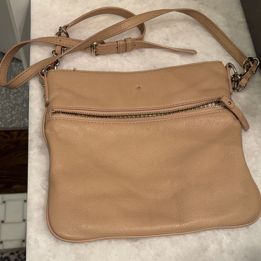 Kate Spade Beige Leather Crossbody Bag